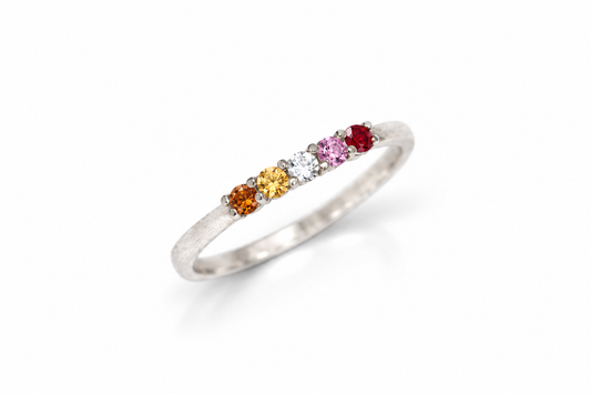 Build Your Flag - Lesbian Pride Ring in Sterling Silver