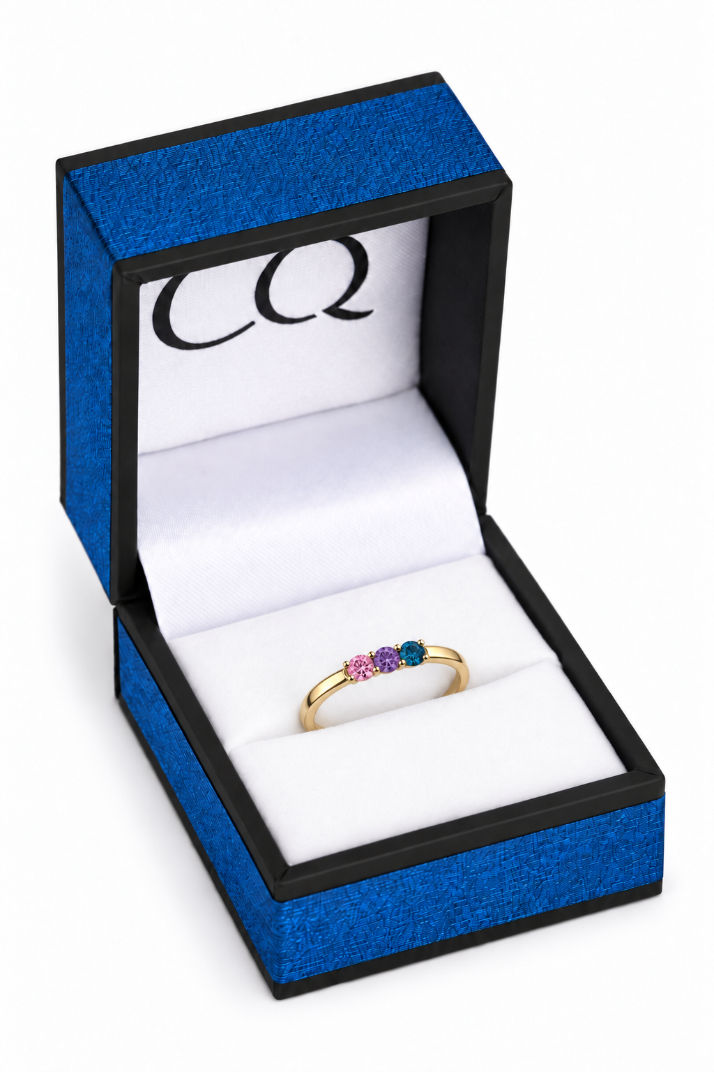 Build Your Flag - Bisexual Pride Ring in 14K Yellow or White Gold