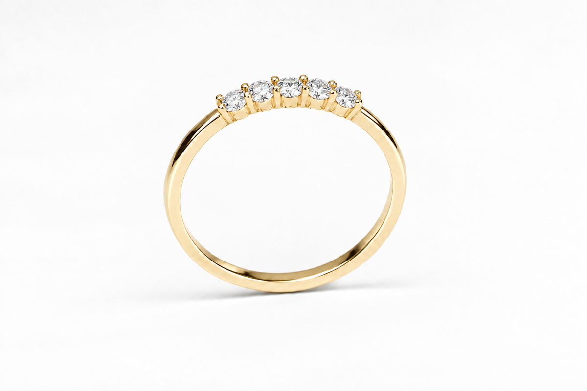 Build Your Flag Stack Ring - Semiprecious Stones in 14K Yellow Gold