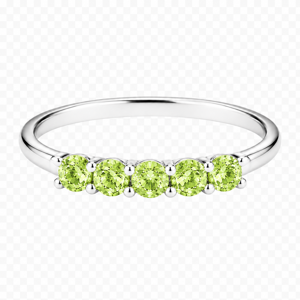 Build Your Flag Stack Ring - Semiprecious Gemstones in 14K White Gold