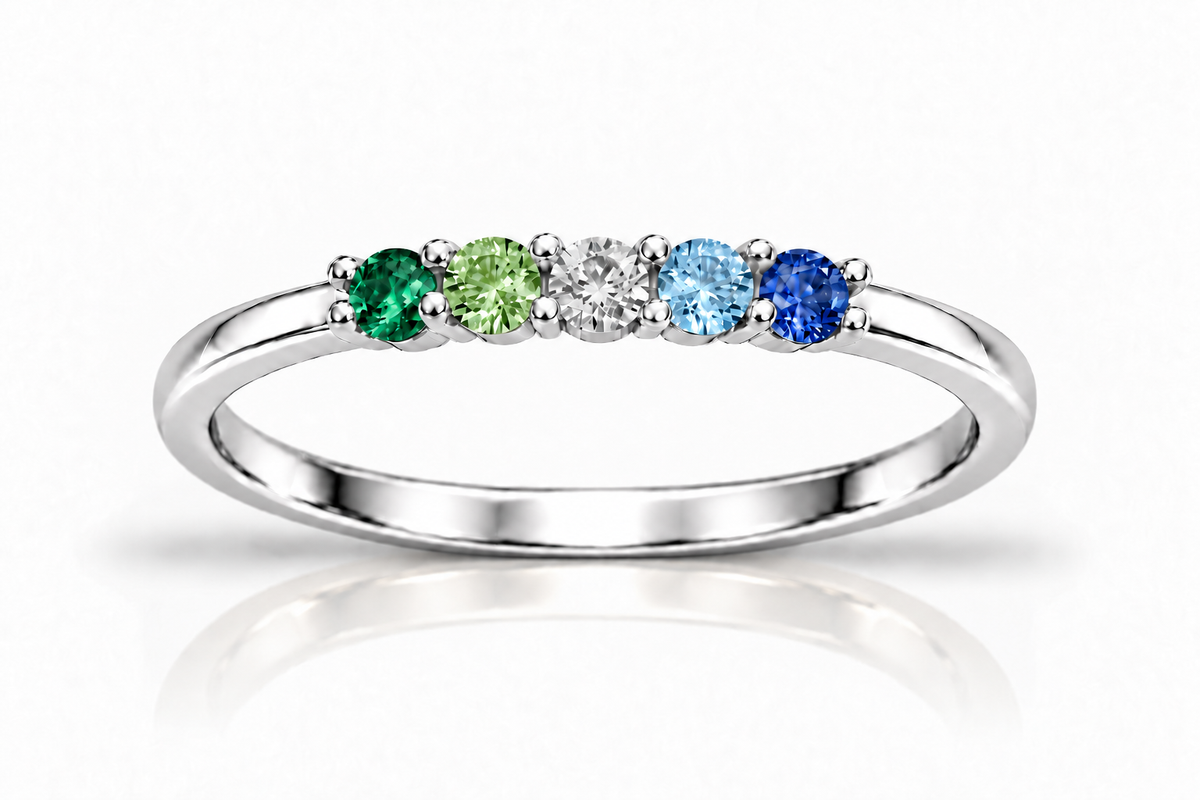 Build Your Flag - Gay Man Pride Ring in 14K Yellow or White Gold