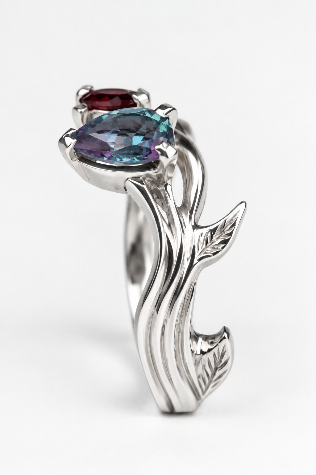 Evervine Partner Ring - Semi Precious Stones in 14K White Gold