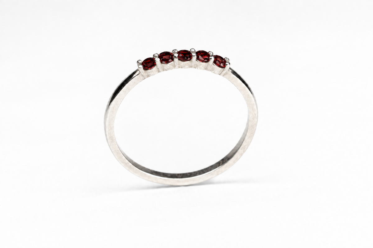 Build Your Flag Stack Ring - Semiprecious Gemstones in 14K White Gold