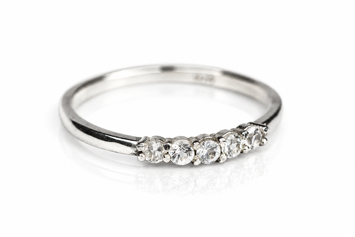 Build Your Flag Stack Ring - Semiprecious Gemstones in 14K White Gold