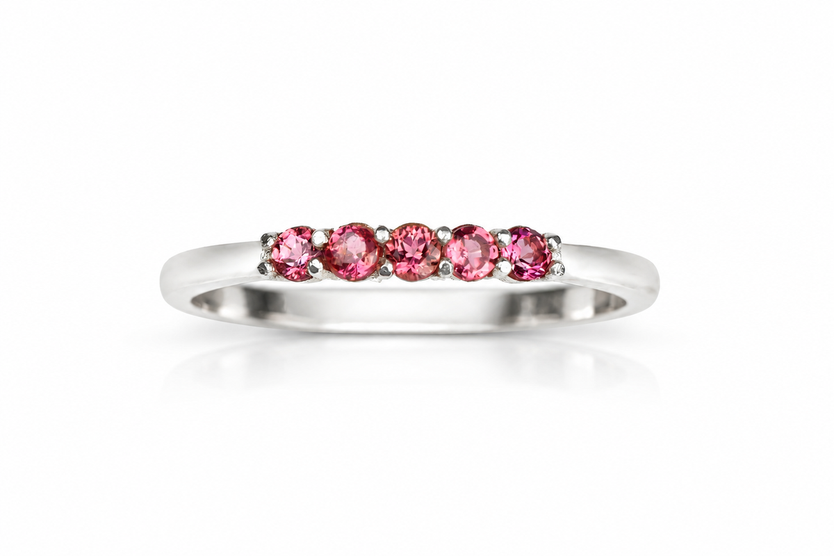 Build Your Flag Stack Ring - Semiprecious Gemstones in 14K White Gold
