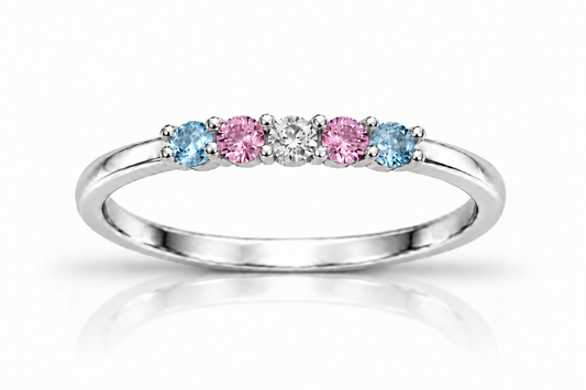 Build Your Flag - Trans Pride Ring in Sterling Silver